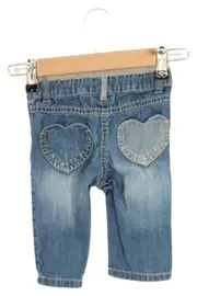 Vorschaubild 2 von Mom Jeans Kinder Gr. 68 Blau Baumwolle Casual Applikationen