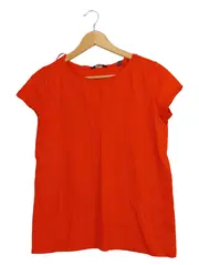 Vorschaubild 1 von Damen T-Shirt Basic Orange Gr. 36/S Baumwolle Kurzarm