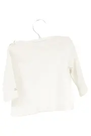 Vorschaubild 2 von Langarmshirt Kinder Gr. 56 Weiß Basic Baumwolle Rippstrick