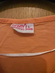 Vorschaubild 4 von Damen Top Shirt Gr. 44/46 Orange Casual Baumwolle