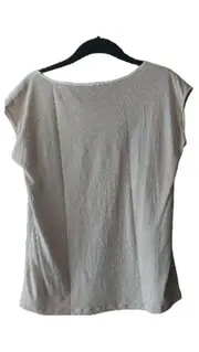 Vorschaubild 3 von Damen T-Shirt Beige Gr. 38 M Casual Kurzarm