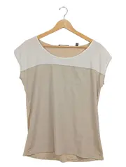 Vorschaubild 1 von Damen T-Shirt Beige Gr. 38 M Casual Kurzarm
