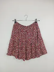 Vorschaubild 2 von Damen Minirock Gr. 40 L Mehrfarbig Blumenmuster Casual Rock