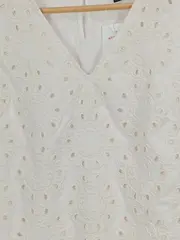 Vorschaubild 4 von Damen Bluse M Weiß Lochmuster Casual
