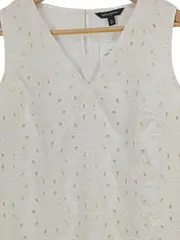 Vorschaubild 5 von Damen Bluse M Weiß Lochmuster Casual