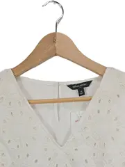 Vorschaubild 3 von Damen Bluse M Weiß Lochmuster Casual