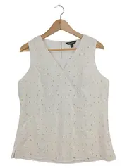 Vorschaubild 1 von Damen Bluse M Weiß Lochmuster Casual