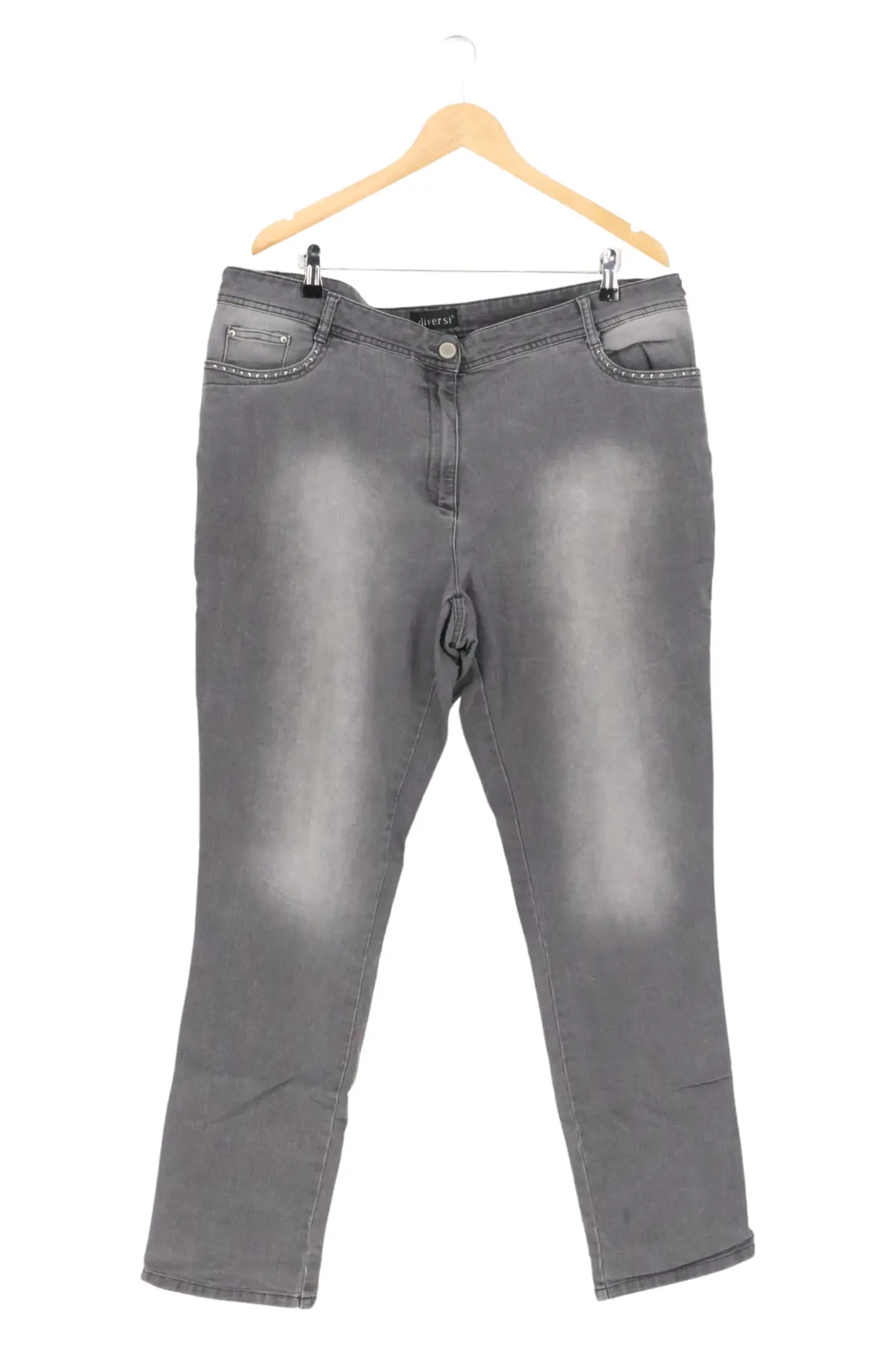 DIVERSY Damen Jeans Regular Fit Grau Gr. 50;W42 Casual