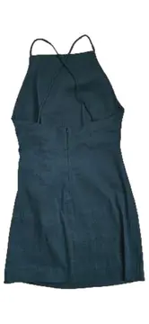 Vorschaubild 3 von Damen Cocktailkleid Minikleid Grün Gr. L Raffung Träger