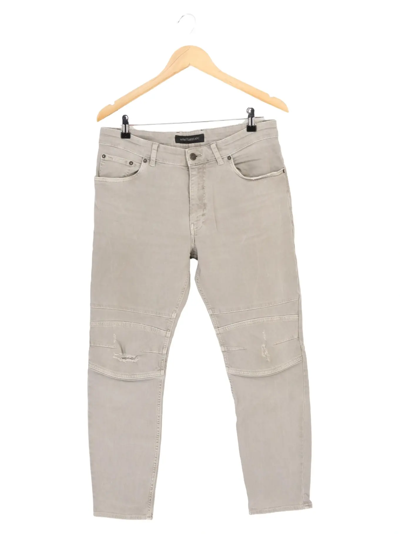 DRYKORN Herren Jeans Slim Fit W33/L29 Grau Casual Used Look