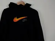 Vorschaubild 2 von Hoodie Kinder Kapuzenpullover Gr. 158 Schwarz Swoosh Logo Sportlich