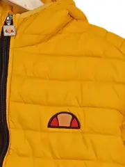 Vorschaubild 6 von Steppjacke Kinder Kapuze Logo Print Gelb Gr. 152 Outdoor Freizeit
