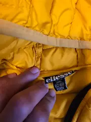 Vorschaubild 8 von Steppjacke Kinder Kapuze Logo Print Gelb Gr. 152 Outdoor Freizeit