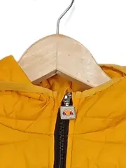 Vorschaubild 7 von Steppjacke Kinder Kapuze Logo Print Gelb Gr. 152 Outdoor Freizeit