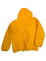 Vorschaubild 2 von Steppjacke Kinder Kapuze Logo Print Gelb Gr. 152 Outdoor Freizeit