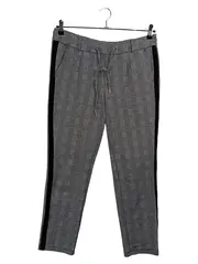 Vorschaubild 1 von Stoffhose Damen Gr. 36 kariert grau Seitenstreifen Business