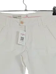 Vorschaubild 2 von Damen Stoffhose Gr. 40 W31 L25 Weiß Casual 100% Baumwolle