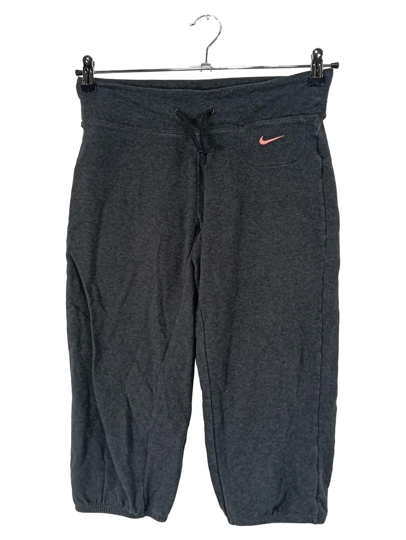 NIKE Damen Jogginghose Gr. 36/S Grau Capri Sportlich DRI-FIT