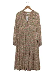 Vorschaubild 1 von Damen Freizeitkleid M Blumenmuster Mehrfarbig Casual Viskose Midi
