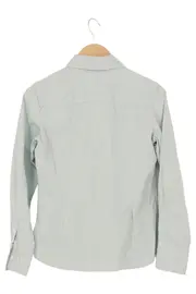 Vorschaubild 2 von Damen Hemdbluse Gr. 38/M Blau Baumwolle Casual Langarm