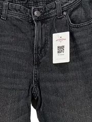 Vorschaubild 4 von Kinder Jeans Regular Fit Grau Gr. 158 Uni Baumwolle Logo