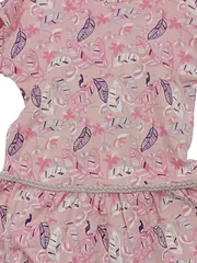 Vorschaubild 2 von Mädchen Freizeitkleid Gr. 138/140 Rosa Baumwolle Blumenmuster