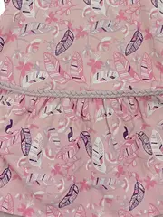 Vorschaubild 3 von Mädchen Freizeitkleid Gr. 138/140 Rosa Baumwolle Blumenmuster