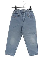 Vorschaubild 1 von Kinder Mädchen Jeans Regular Fit Blau Gr. 104 Stickerei