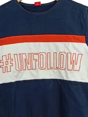 Vorschaubild 3 von Kinder Sweatshirt Blau Gr. 152 #UNFOLLOW Aufdruck