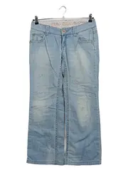 Vorschaubild 1 von Denim Damen Jeans Regular Fit Gr. 34 W26 Hellblau Low Waist