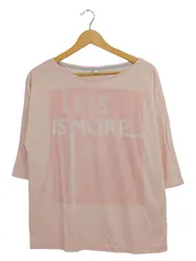 Vorschaubild 1 von Damen T-Shirt Rosa Gr. 40 mit Schriftzug Aufdruck Casual