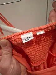 Vorschaubild 3 von Sommerkleid Damen Casual Orange Gr. 32/XXS Baumwolle Modal