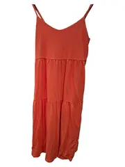 Vorschaubild 1 von Sommerkleid Damen Casual Orange Gr. 32/XXS Baumwolle Modal