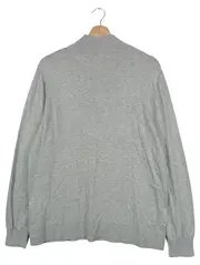 Vorschaubild 2 von Damen Pullover Grau Gr. 42/L Basic Rollkragen Langarm