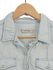 Vorschaubild 3 von Hemdbluse Damen S Blau Lyocell Casual Langarm