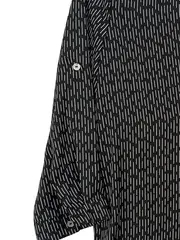 Vorschaubild 3 von Damen Blusenkleid Hemdblusenkleid Schwarz Gestreift Gr. 34/XS Casual