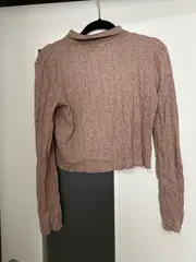 Vorschaubild 2 von Damen Pullover Langarmshirt L Beige Casual Rippstrick