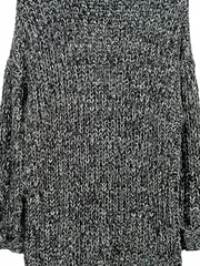 Vorschaubild 2 von Strickpullover Rollkragen Damen Gr. L Grau Meliert Oversize