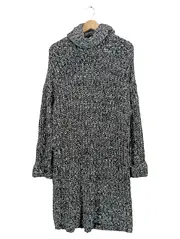 Vorschaubild 1 von Strickpullover Rollkragen Damen Gr. L Grau Meliert Oversize