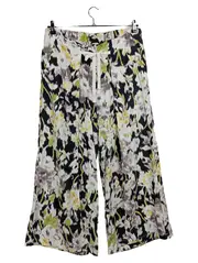 Vorschaubild 1 von Damen Stoffhose Blumenmuster L Casual Mehrfarbig Viskose