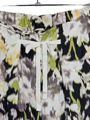 Vorschaubild 2 von Damen Stoffhose Blumenmuster L Casual Mehrfarbig Viskose