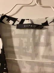 Vorschaubild 5 von Wickelkleid Damen Gr. M schwarz weiß abstrakt elegant