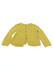 Vorschaubild 1 von Kinder Strickjacke Gelb Gr. 86 Lochmuster Cardigan Mädchen Jungen