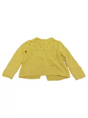 Vorschaubild 2 von Kinder Strickjacke Gelb Gr. 86 Lochmuster Cardigan Mädchen Jungen