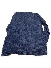 Vorschaubild 2 von Damen Bluse Gr. 36 S Navy Blau Polka Dot Punkte Langarm Baumwolle