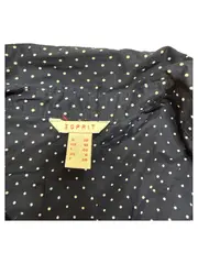 Vorschaubild 3 von Damen Bluse Gr. 36 S Navy Blau Polka Dot Punkte Langarm Baumwolle