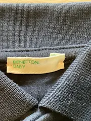 Vorschaubild 4 von BENETTON Baby Body Langarm Polo Baumwolle Uni Blau Gr. 62