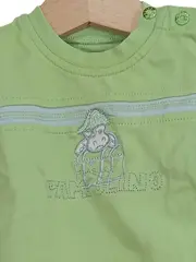 Vorschaubild 2 von Baby Set Shirt + Hose Gr. 68 Grün Blau Gestreift Baumwolle