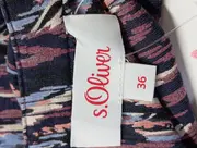 Vorschaubild 3 von Damen Bluse Gr. 36/S Blau Grafisch Muster Viskose Casual