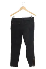 Vorschaubild 2 von Damen Skinny Jeans Schwarz Nieten Details Gr. 40 L Rainbow Stretch